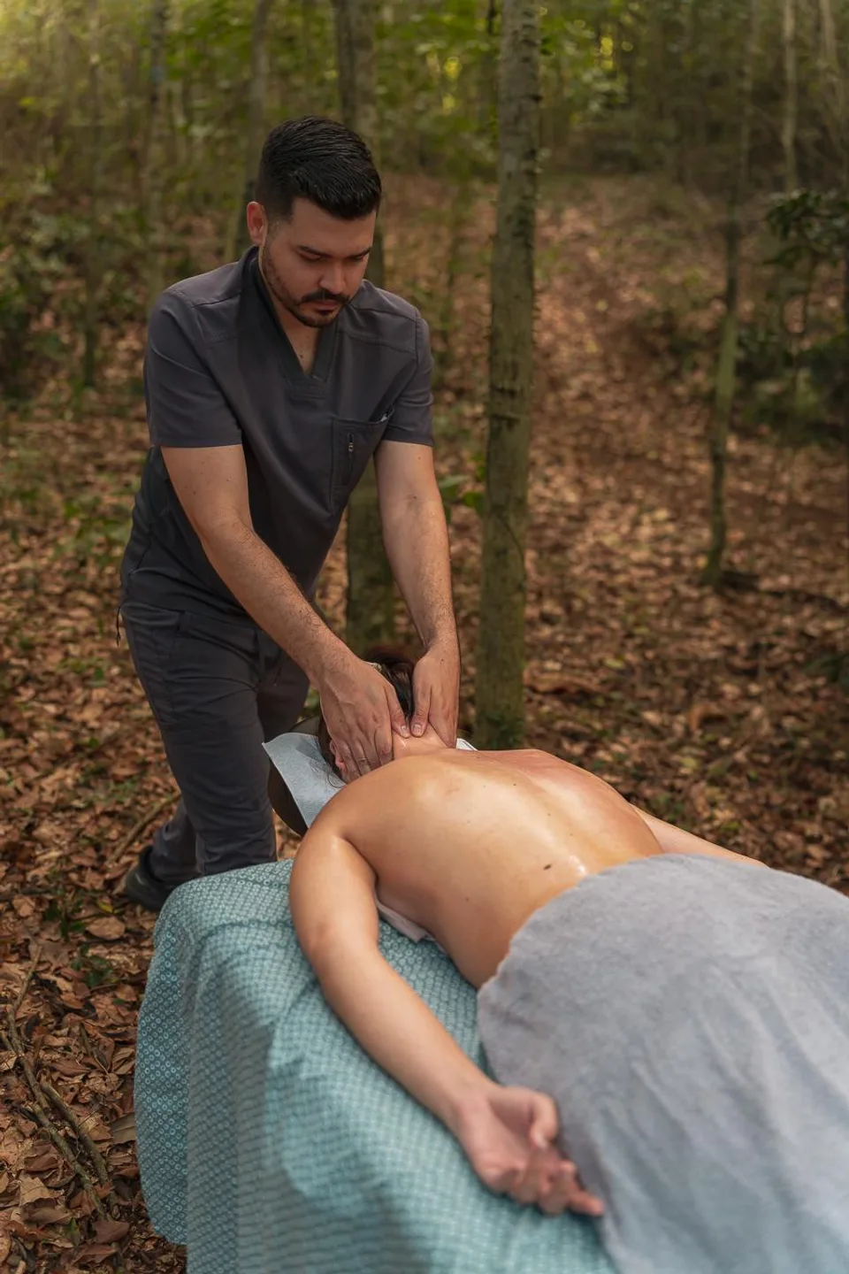 Massage in a natural setting